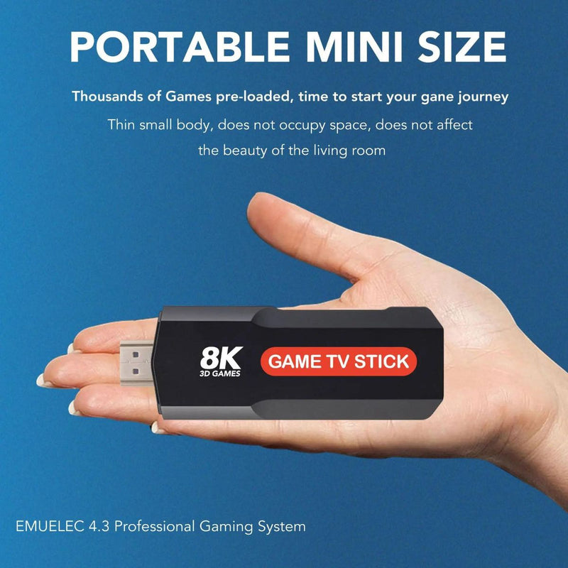 TV Stick 8K HDR 5G com Controle Remoto e 2 Controles de Jogo